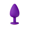 Temptasia Bling Plug Large purple smooth silicone butt plug