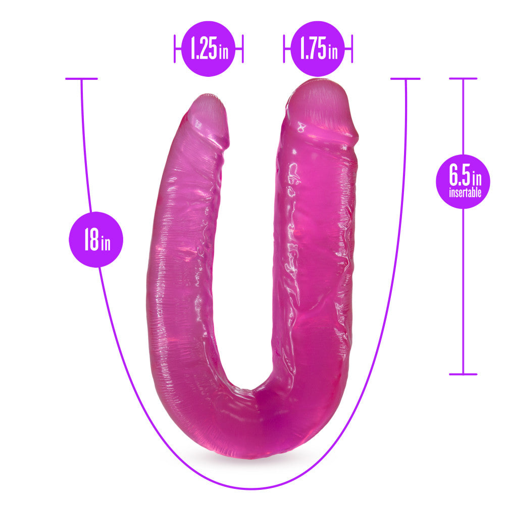 Blush B Yours U-Shaped Double Sided Pink 18-Inch Long Double Dildo BlushVibe.com Blush B Yours U-Shaped Double Sided Pink 18-Inch Long Double Dildo BlushVibe.com