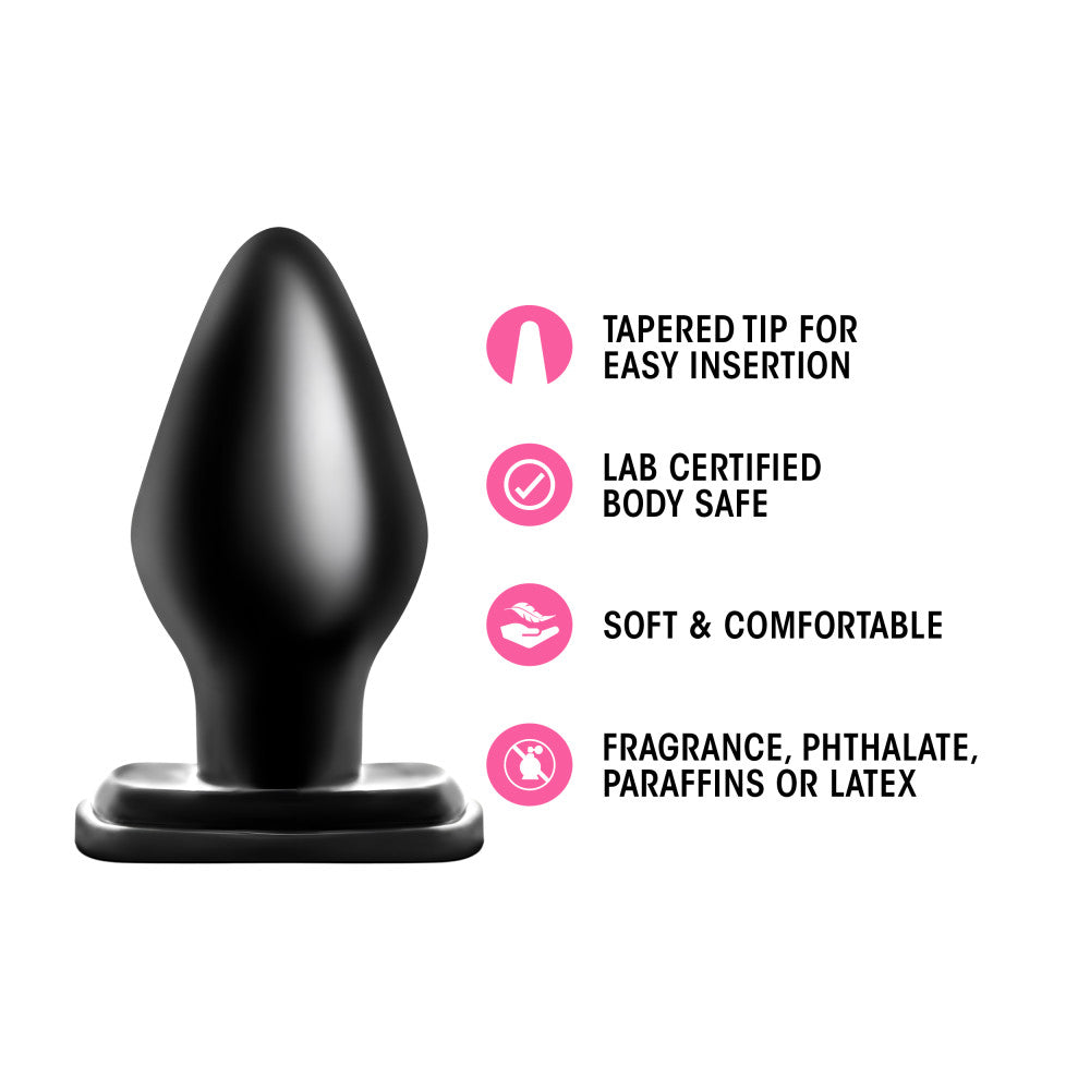 Blush Anal Adventures XXL Black 6-Inch Anal Plug BlushVibe.com Blush Anal Adventures XXL Black 6-Inch Anal Plug BlushVibe.com