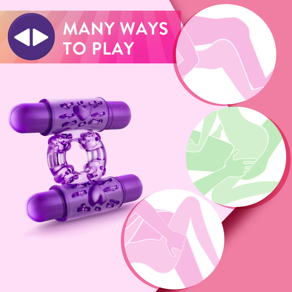 Blush | Play With Me | Double Play Purple Dual Vibrating Penis Ring BlushVibe.com Blush | Play With Me | Double Play Purple Dual Vibrating Penis Ring BlushVibe.com