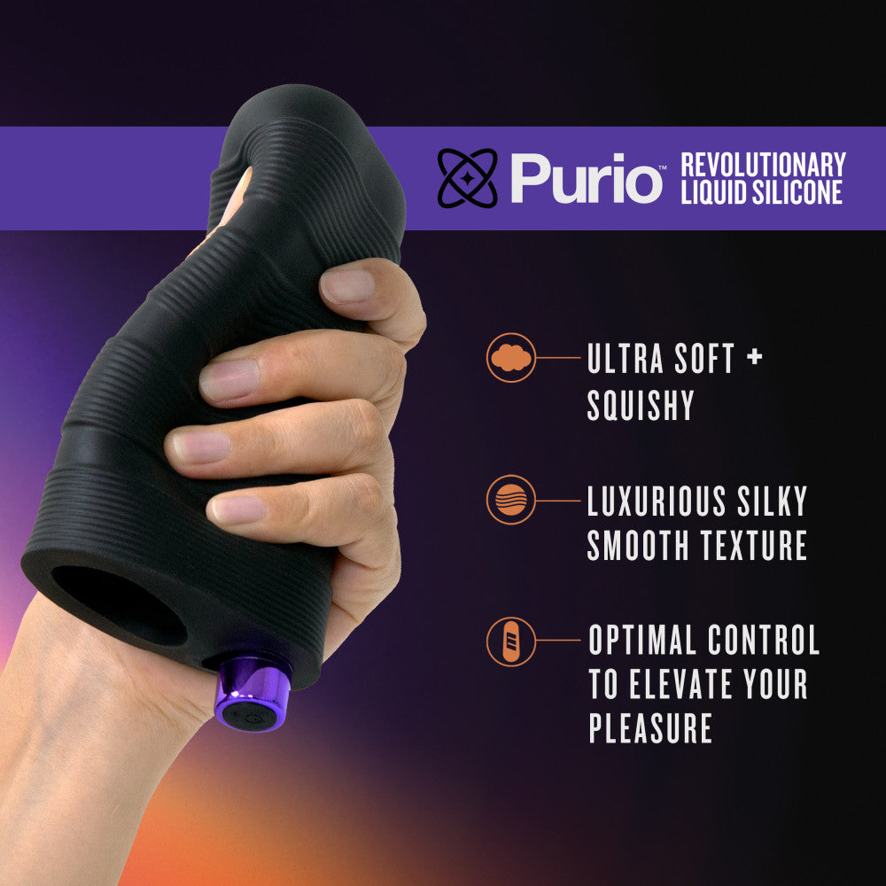 Blush M Elite Platinum | Strōk 5 Inch Vibrating Masturbator with Pleasure Chambers - Made with Purio™ Ultra Soft Liquid Silicone