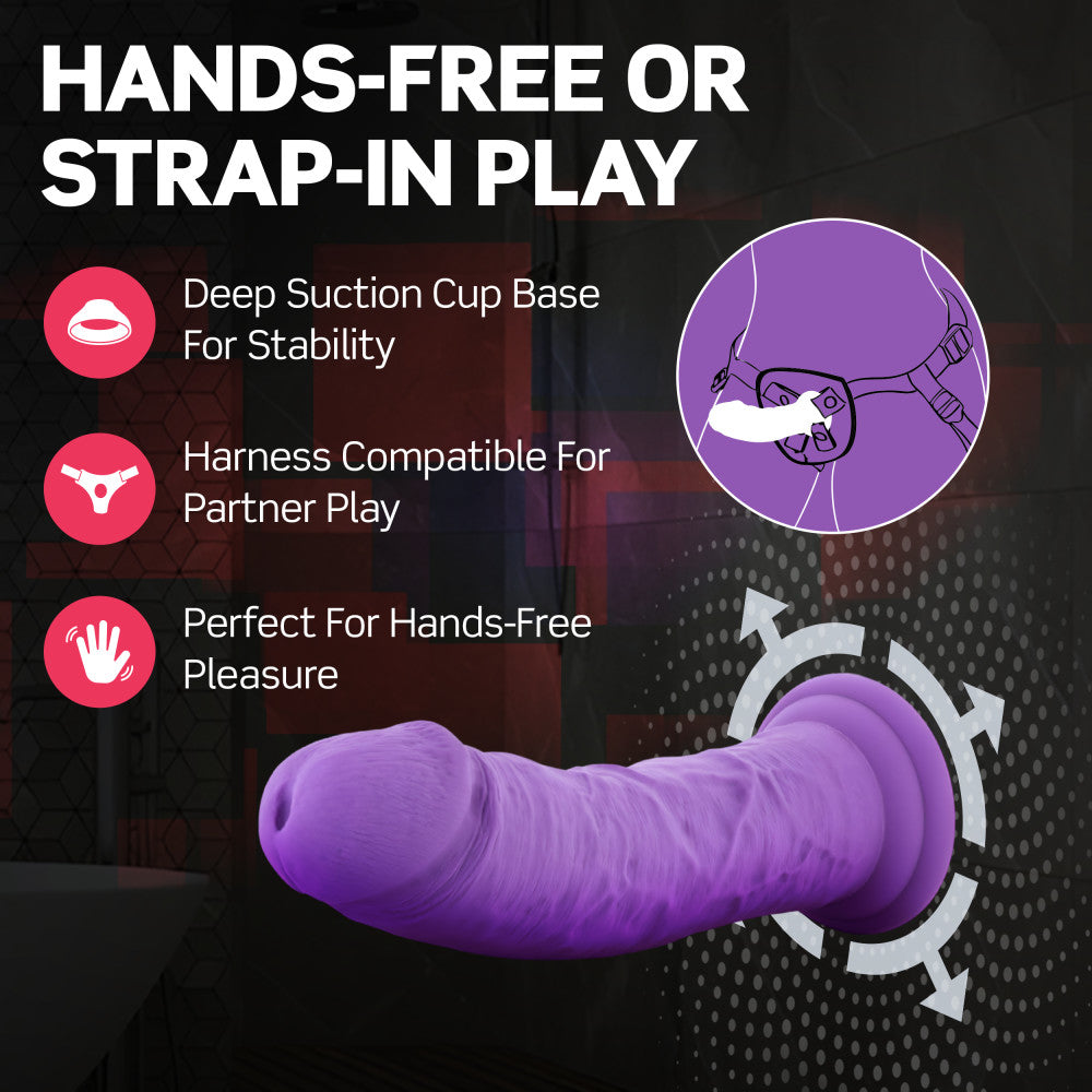 Blush Ruse Jammy Realistic Curved G-Spot Purple 8-Inch Long Dildo With Suction Cup Base BlushVibe.com Blush Ruse Jammy Realistic Curved G-Spot Purple 8-Inch Long Dildo With Suction Cup Base BlushVibe.com