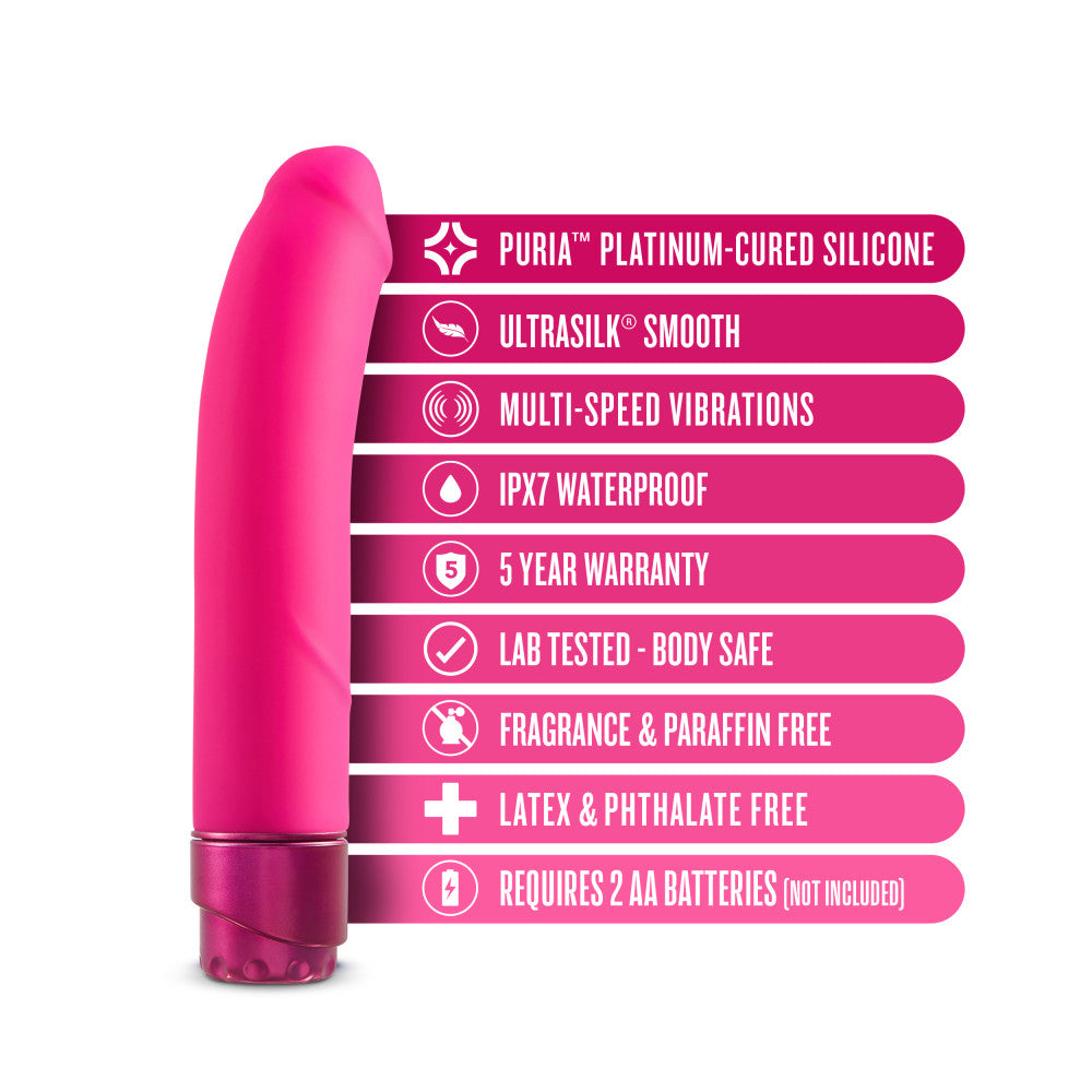 Blush Luxe Beau G-Spot Pink 8.5-Inch Long Vibrating Dildo BlushVibe.com Blush Luxe Beau G-Spot Pink 8.5-Inch Long Vibrating Dildo BlushVibe.com