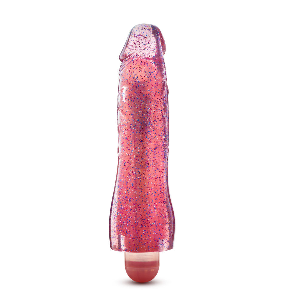 Blush Glow Dicks Molly Glitter Realistic Pink 8-Inch Long Vibrating Dildo BlushVibe.com Blush Glow Dicks Molly Glitter Realistic Pink 8-Inch Long Vibrating Dildo BlushVibe.com