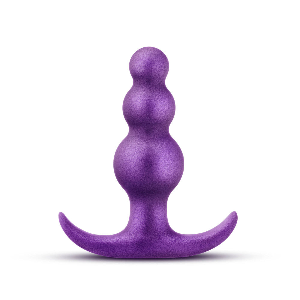 Anal Adventures Matrix | The Supernova Plug: 3 inch Beaded Butt Plug in Galactic Purple | With Stayput™ Technology & AnchorTech™ Base