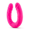 Ruse 18 Inch Silicone Slim Double Dong Hot Pink