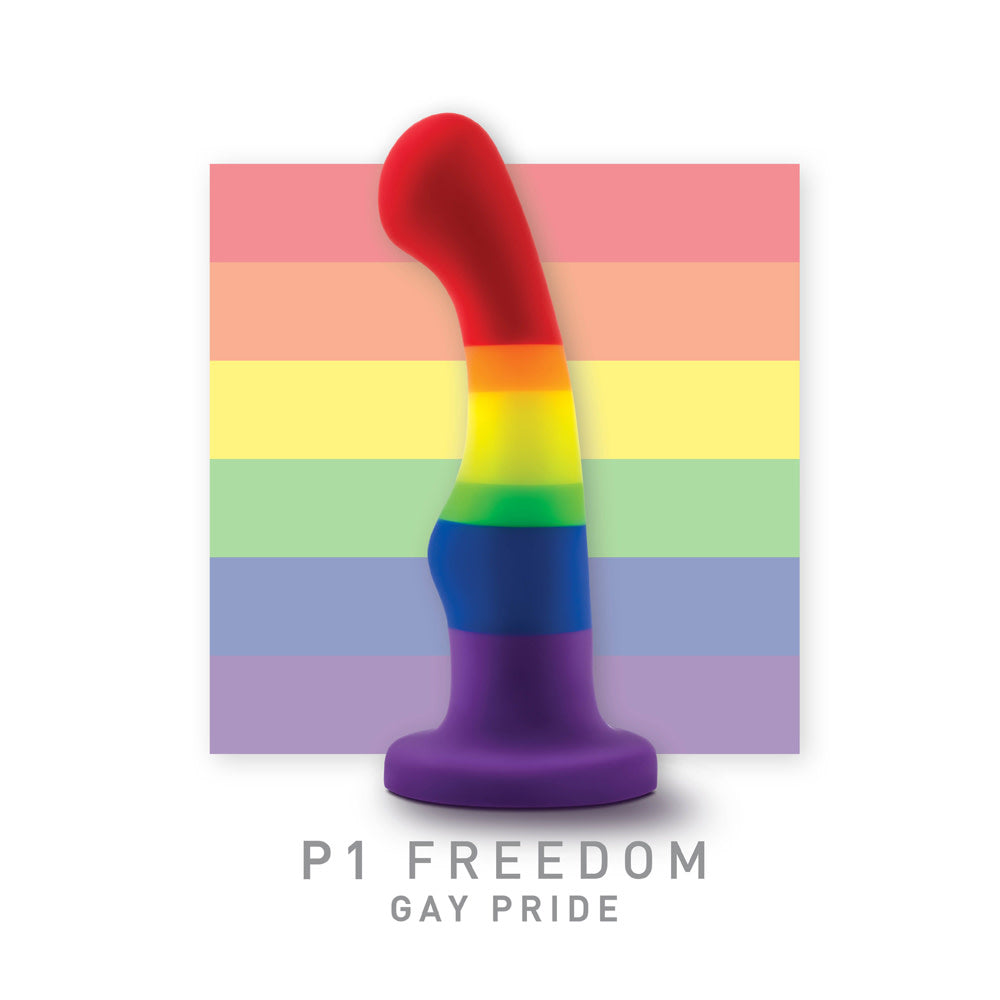 Avant Pride P1 Abstract dildo with horizontal stripes Freedom