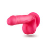 Neo Elite 6 Inch Silicone Dual Density Cock With Balls Neon Pink