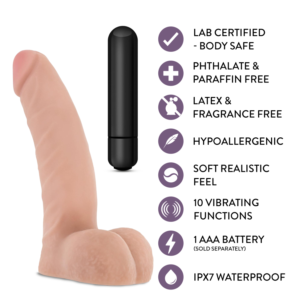 Blush X5 Basic 5 Realistic Beige 5.5-Inch Long Vibrating Dildo BlushVibe.com Blush X5 Basic 5 Realistic Beige 5.5-Inch Long Vibrating Dildo BlushVibe.com