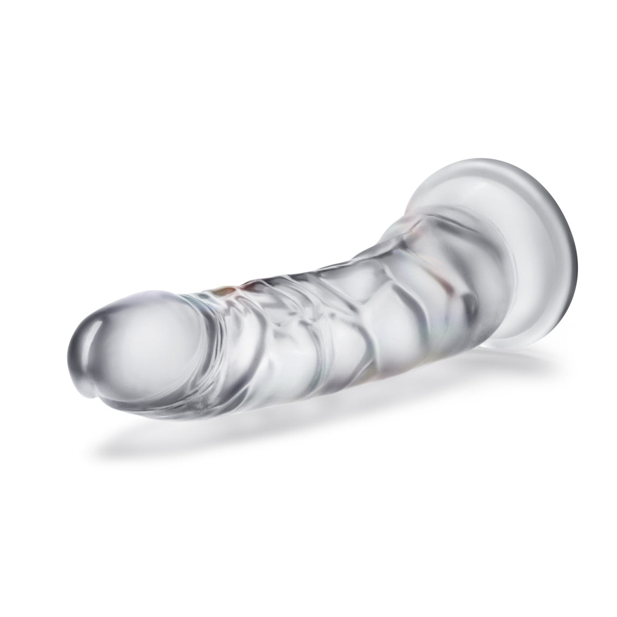 Blush B Yours Diamond Glisten Realistic G-Spot Clear 8.75-Inch Long Dildo With Suction Cup Base