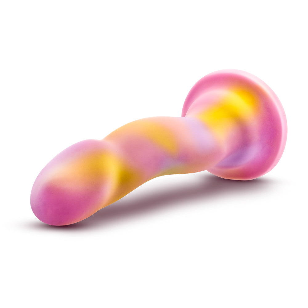 Avant | Sun's Out Pink: Artisan 7 Inch Curved P-Spot / G-Spot Dildo with Suction Cup Base - Elegantly Made with Smooth Ultrasilk® Purio™ Silicone