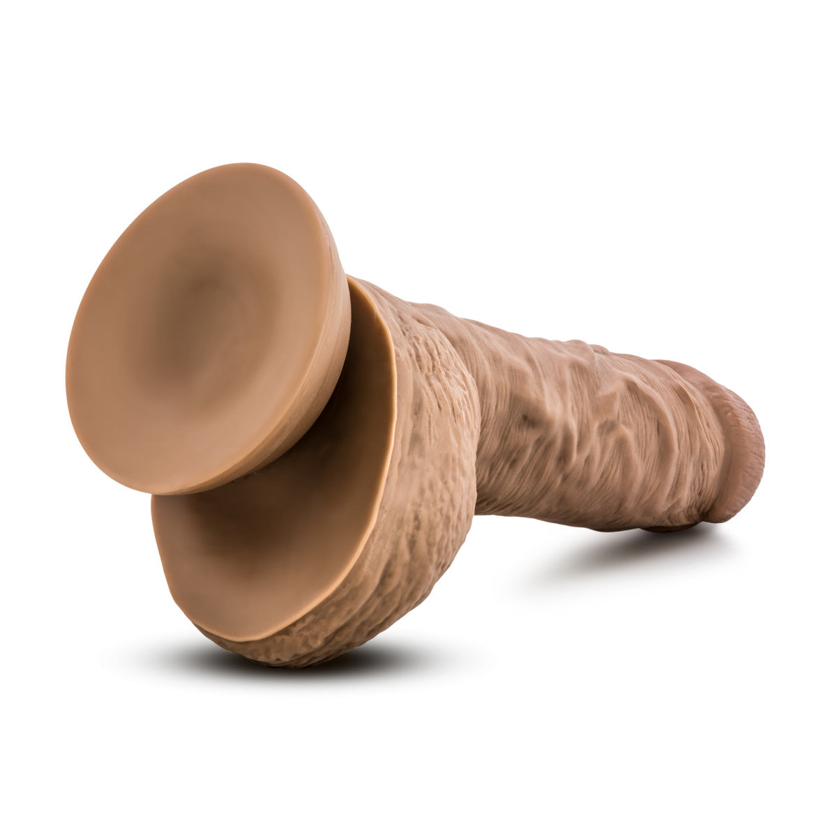 Au Naturel Big Billy Realistic Mocha 9-Inch Long Dildo With Balls & Suction Cup Base