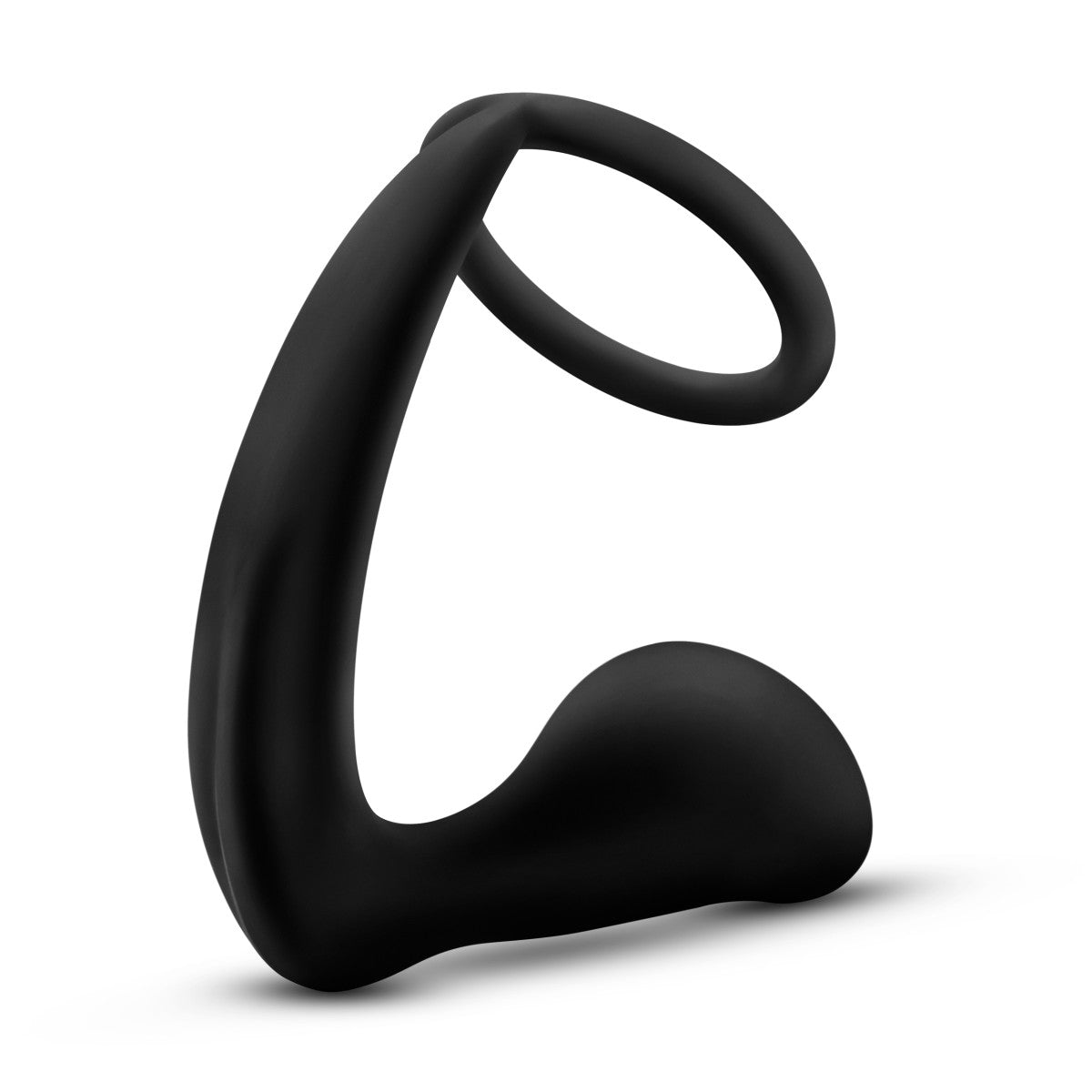 
Black cock ring and plug in one. Thin O ring is connected to a plug with a tapered bulbous tip for prostate stimulation. Additional images show alternate angles and highlight features as listed in description and/or bullet points. Screen reader support enabled.
