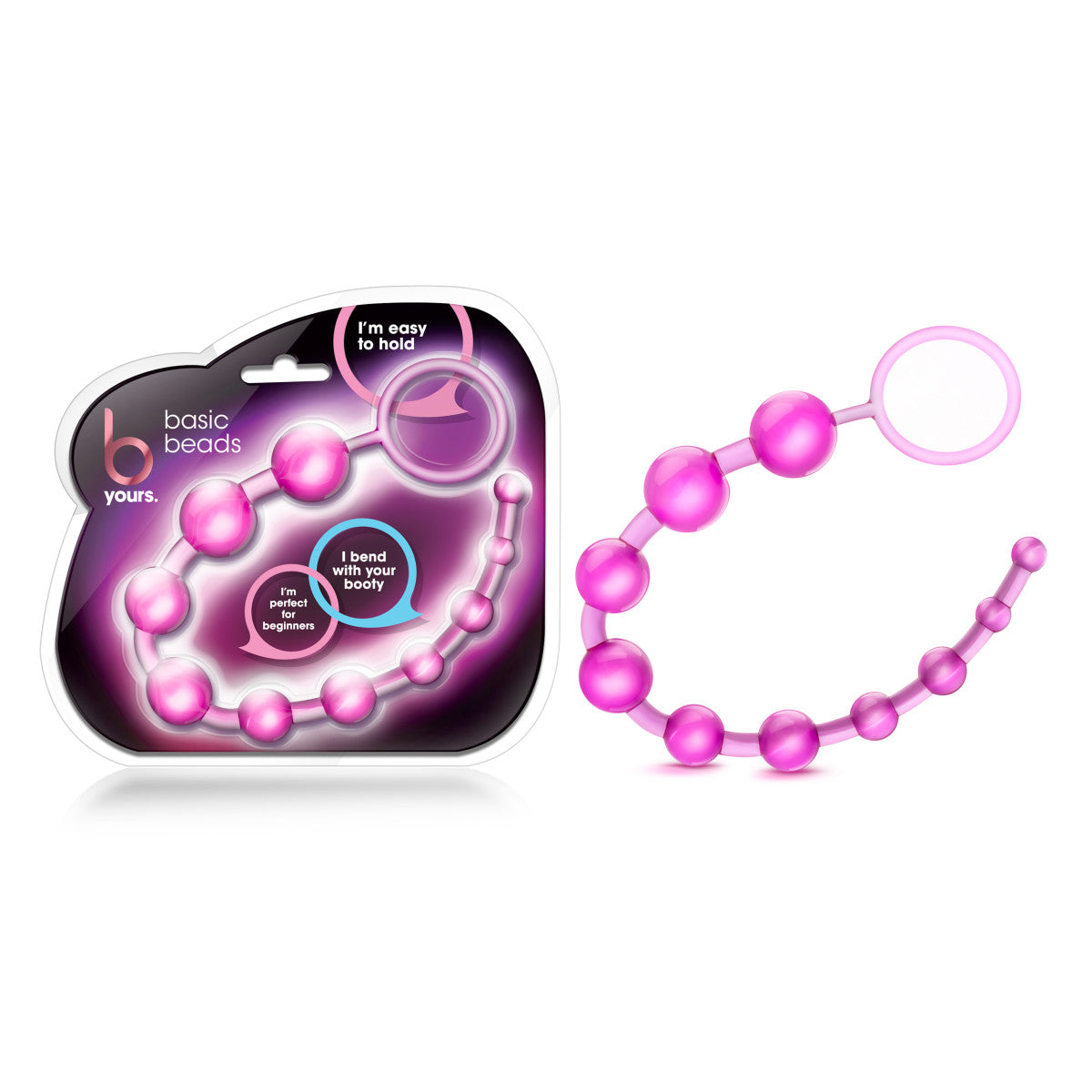 B Yours Basic Pink 12.75-Inch Anal Beads