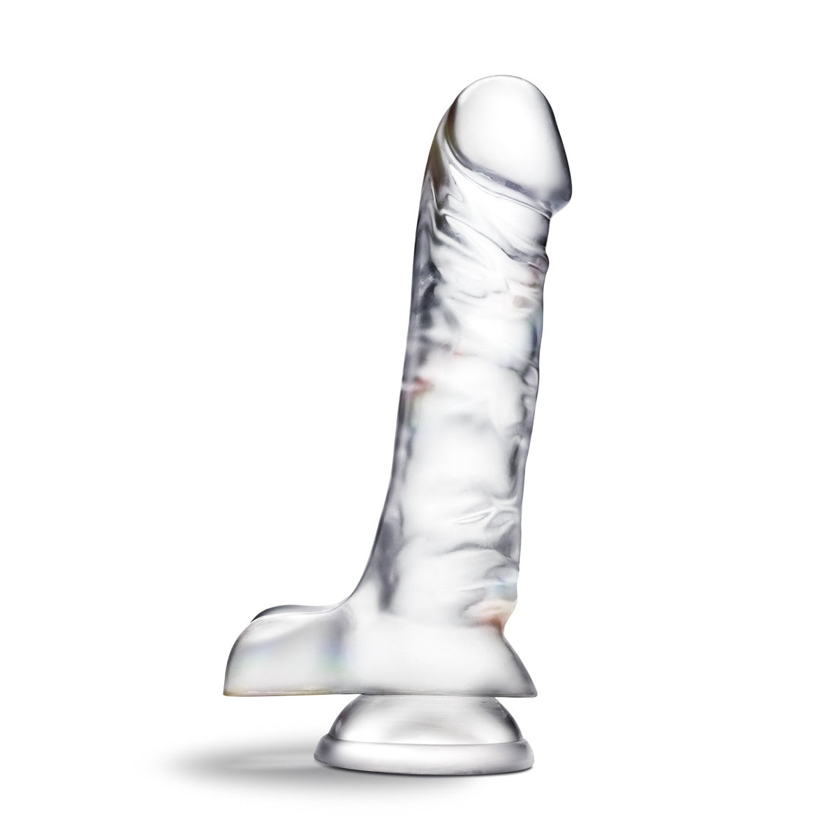 Blush B Yours Diamond Dazzle Realistic Clear 9-Inch Long Dildo With Balls & Suction Cup Base