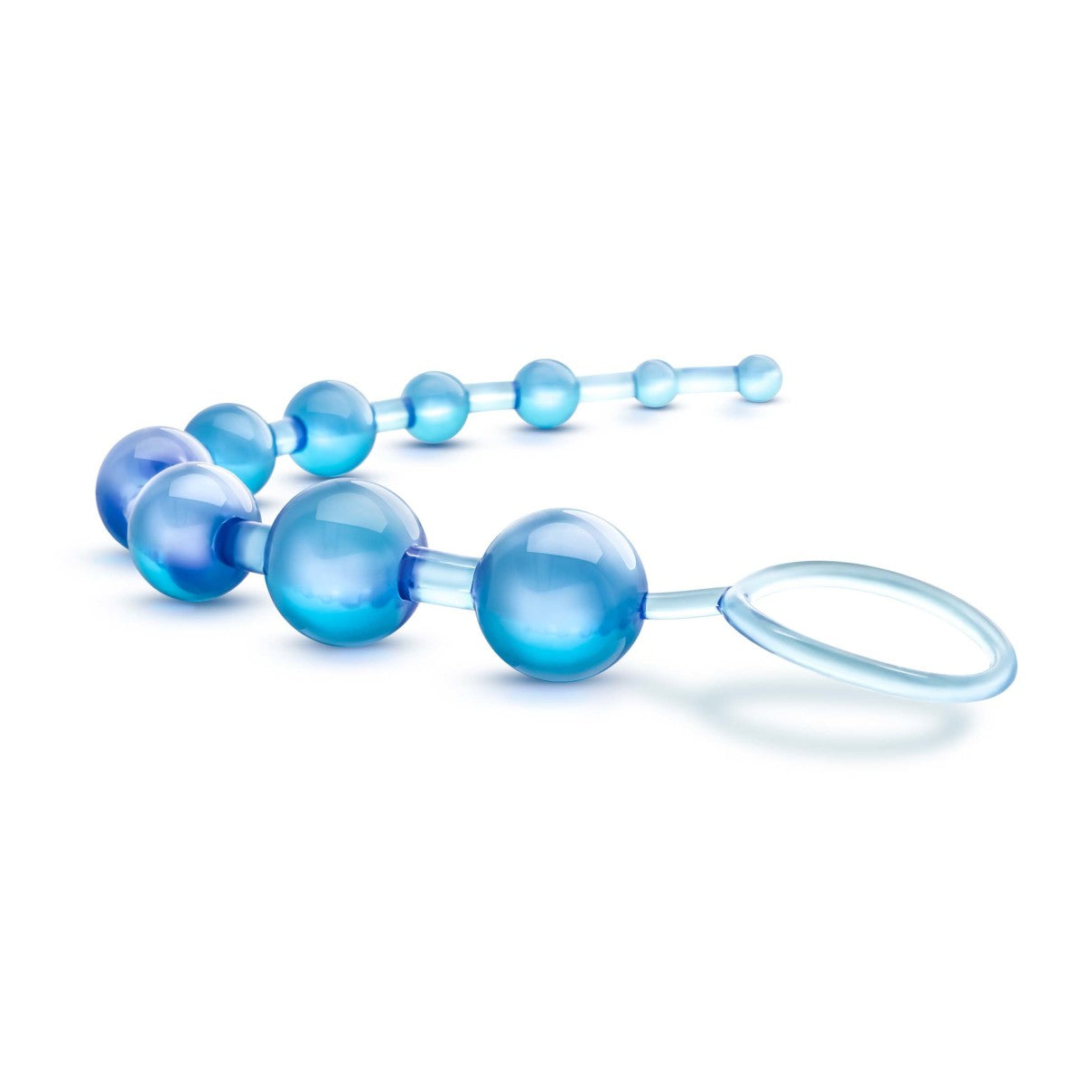 B Yours Basic Anal Beads Blue with 10 progressively sized