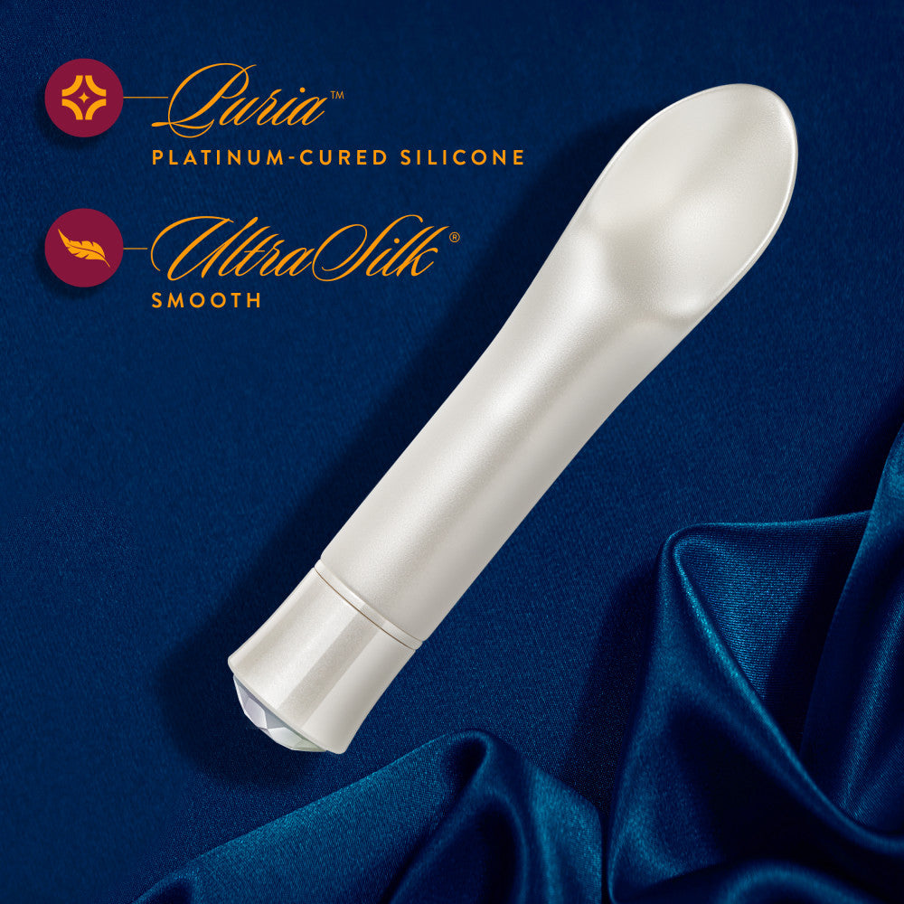 Oh My Gem Bold 6.5 Inch Warming Clitoral Vibrator in Diamond - Made with Smooth Ultrasilk® Puria™ Silicone