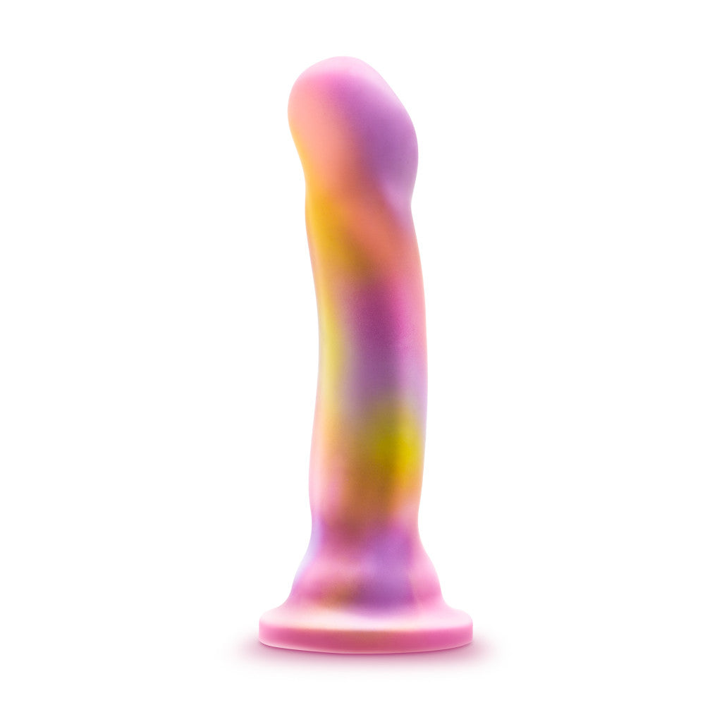 Avant | Sun's Out Pink: Artisan 7 Inch Curved P-Spot / G-Spot Dildo with Suction Cup Base - Elegantly Made with Smooth Ultrasilk® Purio™ Silicone