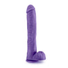 Large purple Daddy Au Naturel Bold standing with realistic shape and balls. Other photos show alternate angles. 
